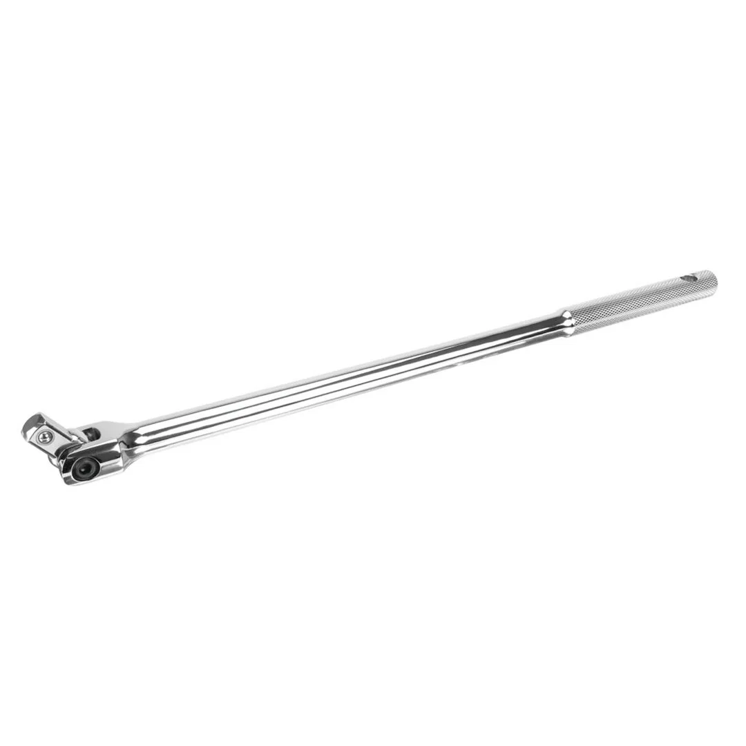 W32120 – PERFORM TOOL Breaker Bar, Non-Ratcheting Head 1/2 Inch Drive 18 Inch Length With Swivel Head Chrome Plated C...